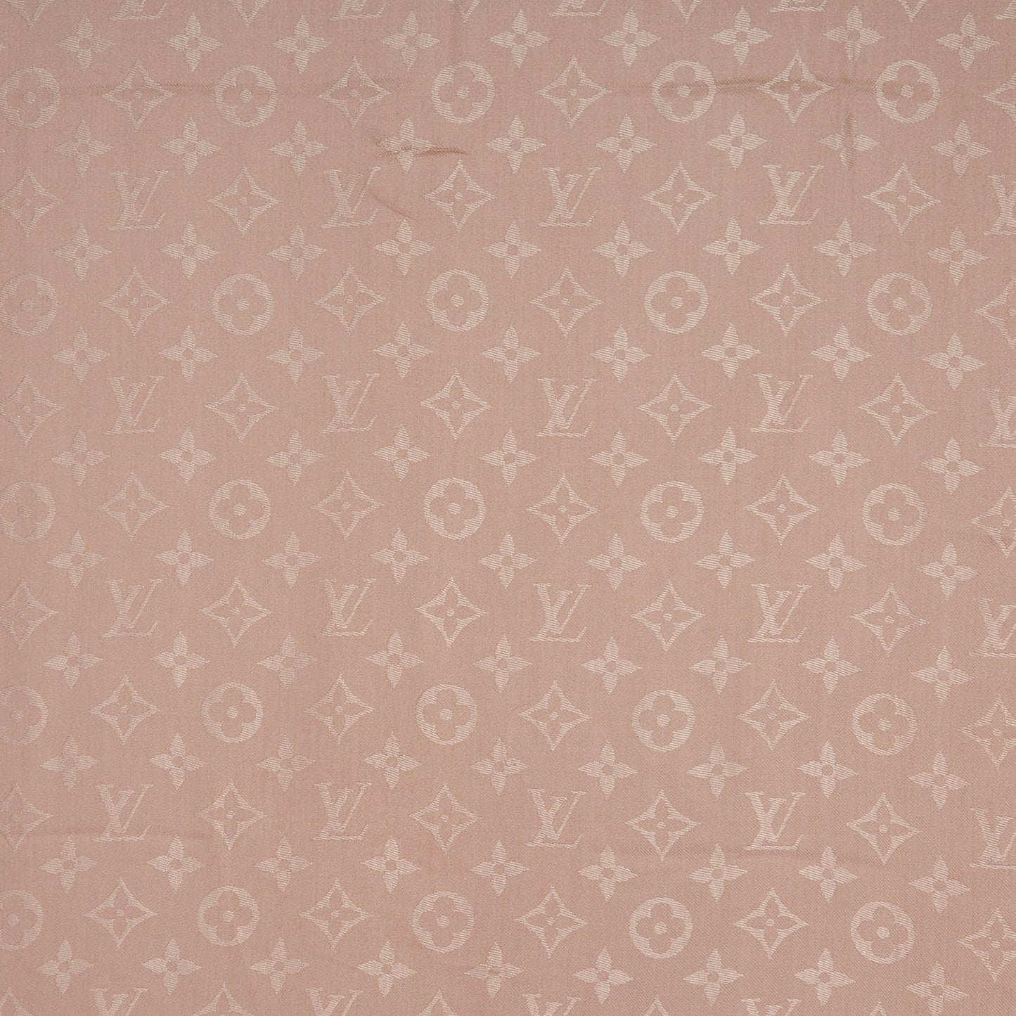 Silk Wool Monogram Shawl Nude