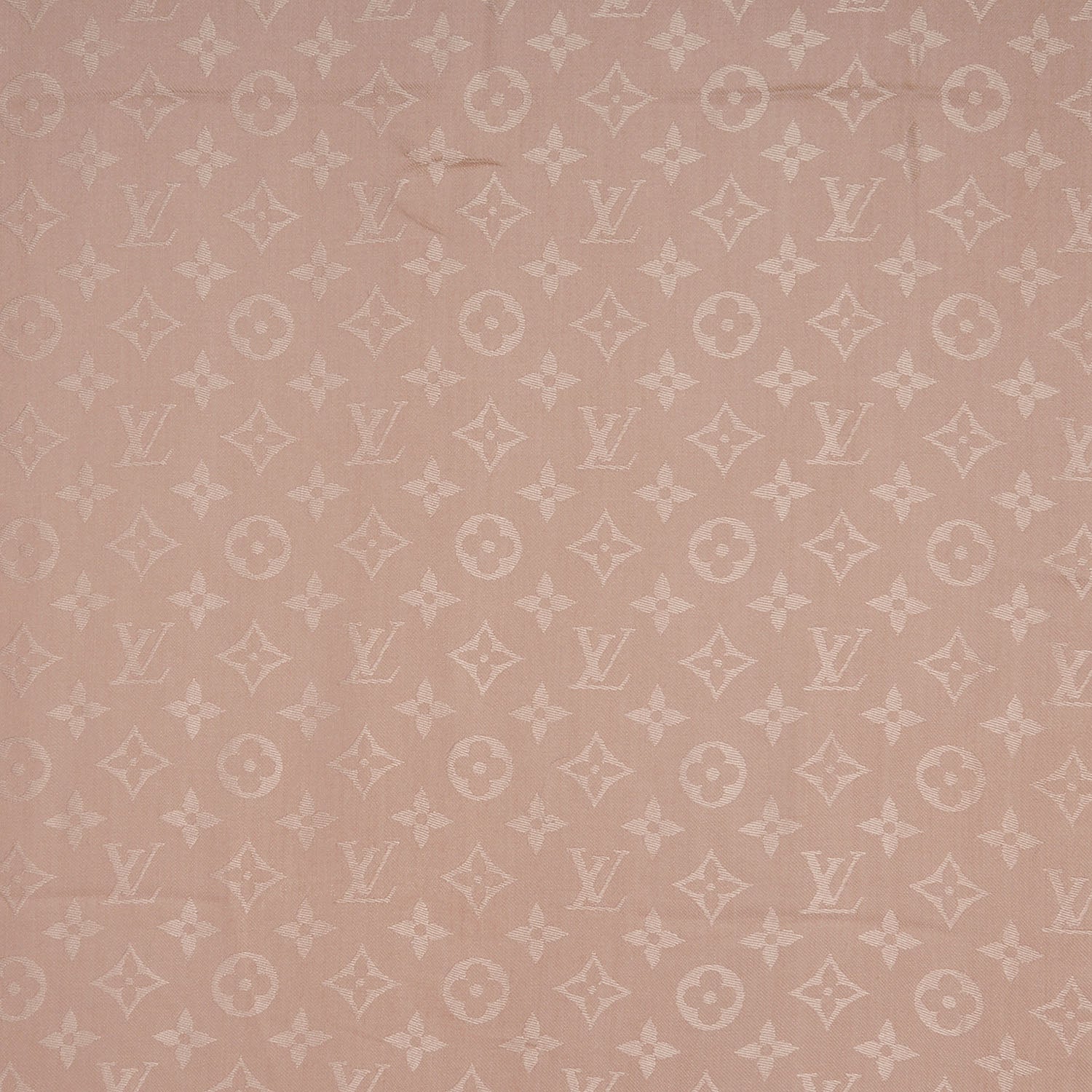 Louis Vuitton Silk Wool Monogram Shawl Nude 4 of 5