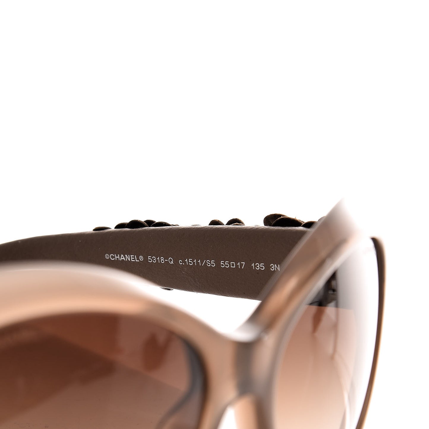 Lambskin Camellia CC Sunglasses 5318-Q Brown