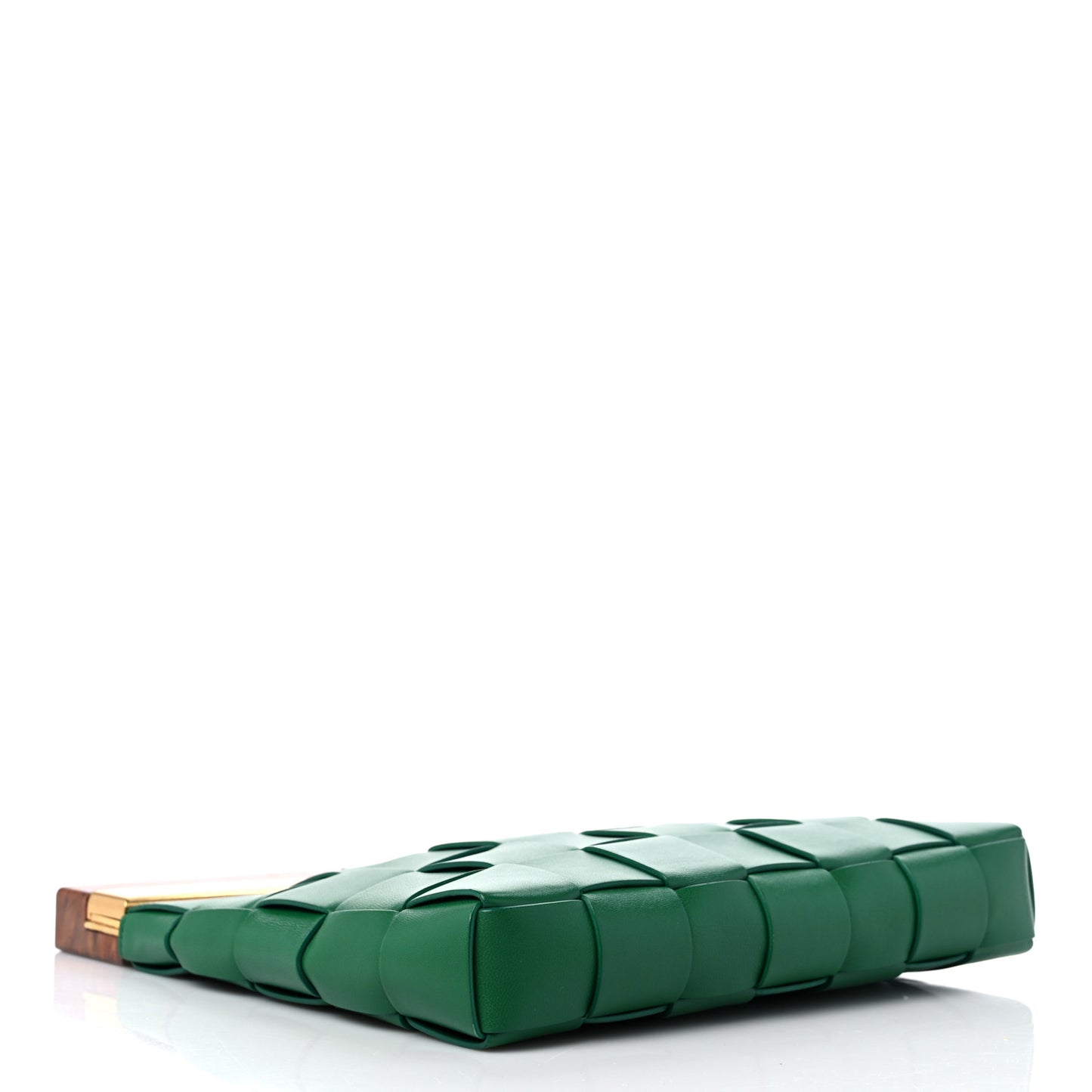 Nappa Intrecciato The Snap Clutch Racing Green