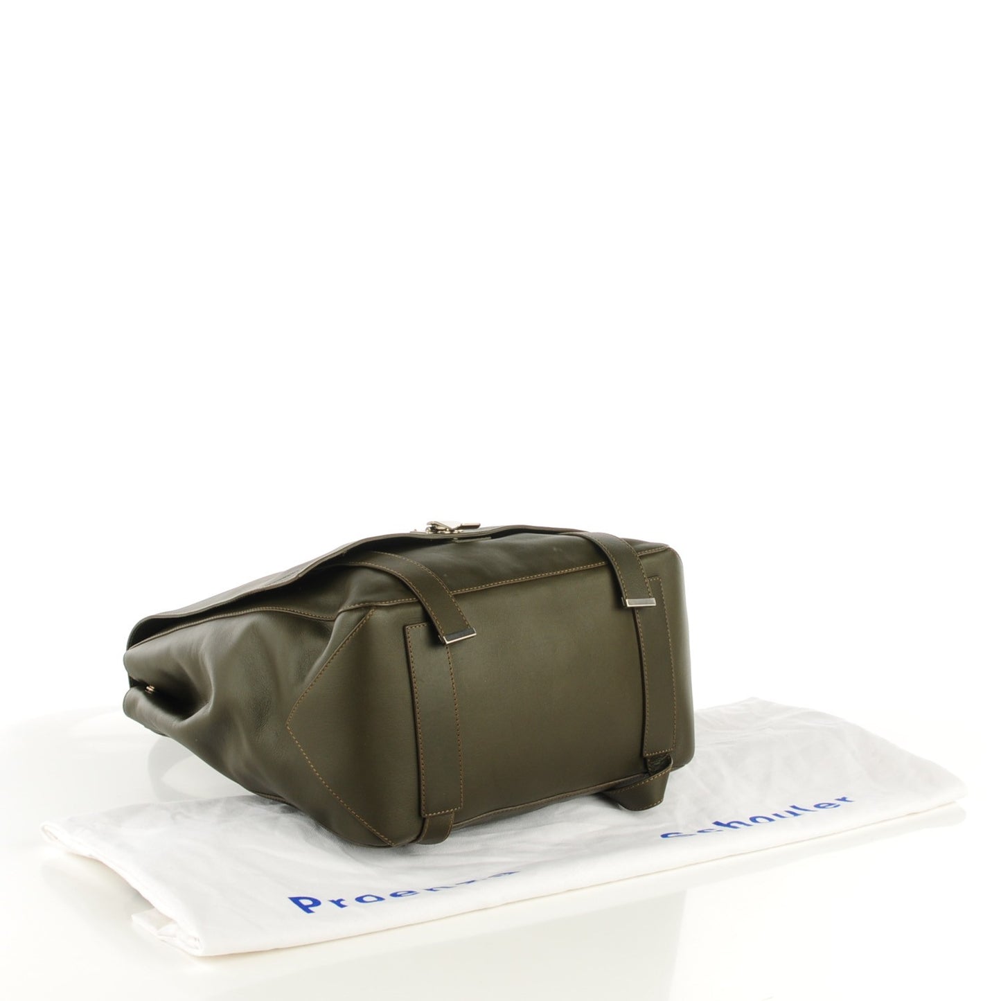 Calfskin PS Courier Backpack Dark Moss