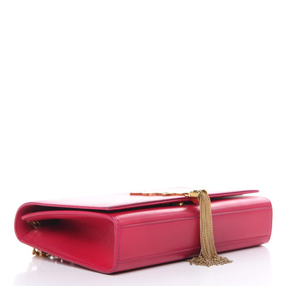 Saint Laurent Smooth Calfskin Medium Classic Monogram Kate Tassel Satchel Fuchsia 4 of 18