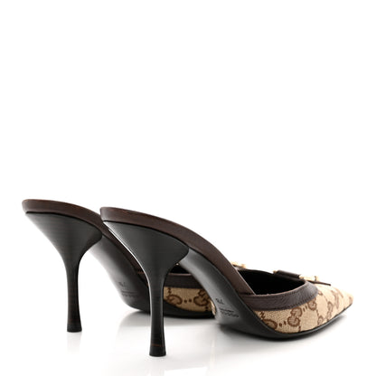 Gucci Monogram D Ring Mules 7 Brown 4 of 9