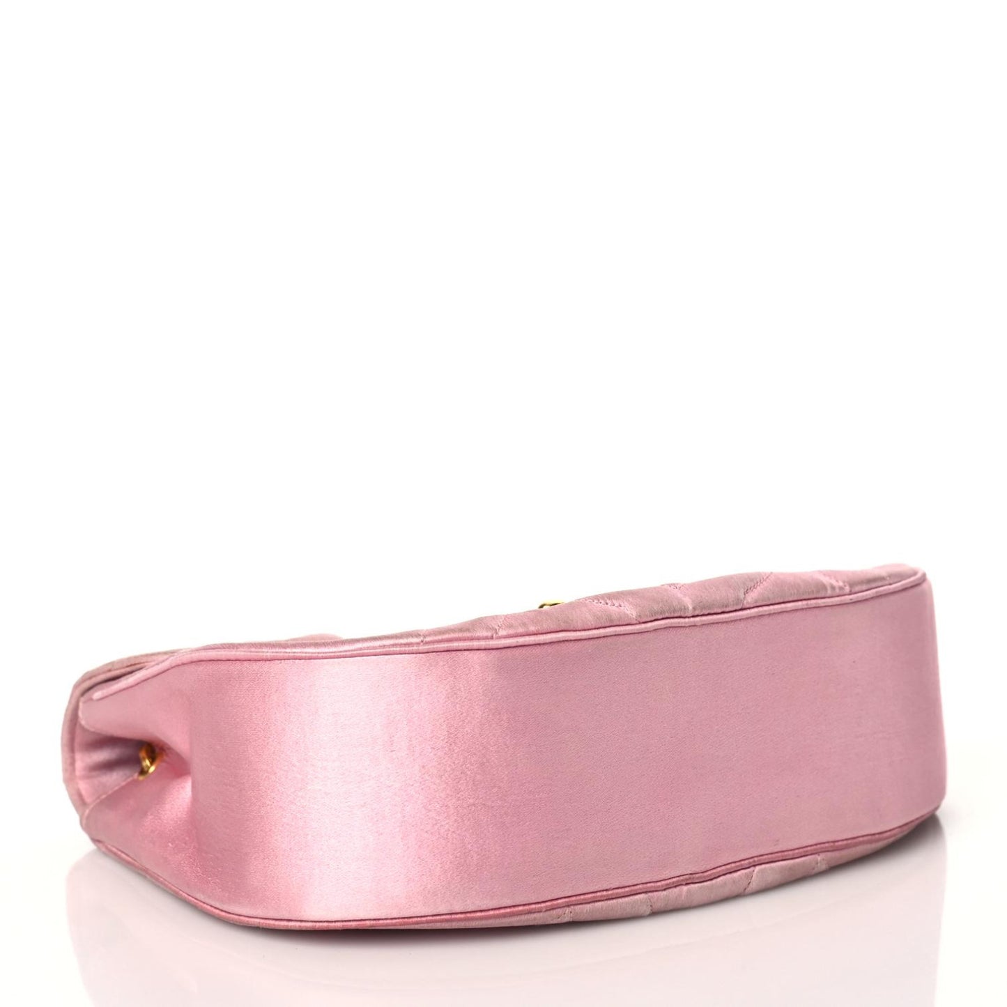 Satin Quilted Flap Shoulder Bag Pink