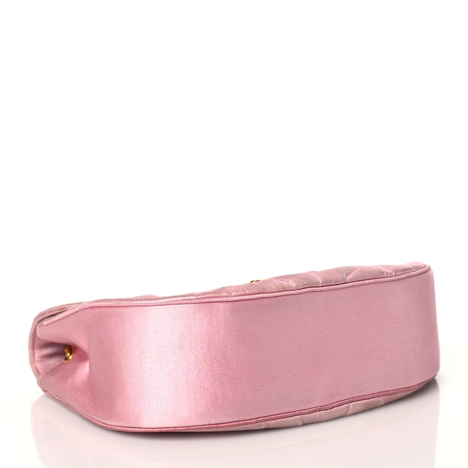 Chanel Satin Quilted Flap Shoulder Bag Pink 5 of 10