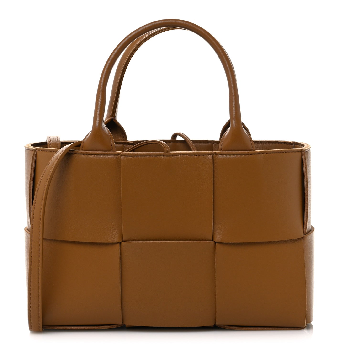 Nappa Maxi Intrecciato Mini Arco Tote Camel