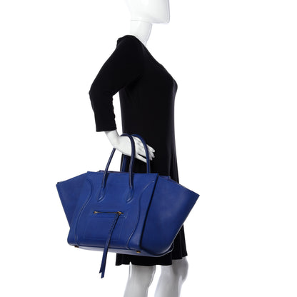 Celine Supple Calfskin Medium Phantom Luggage Royal Blue 2 of 12