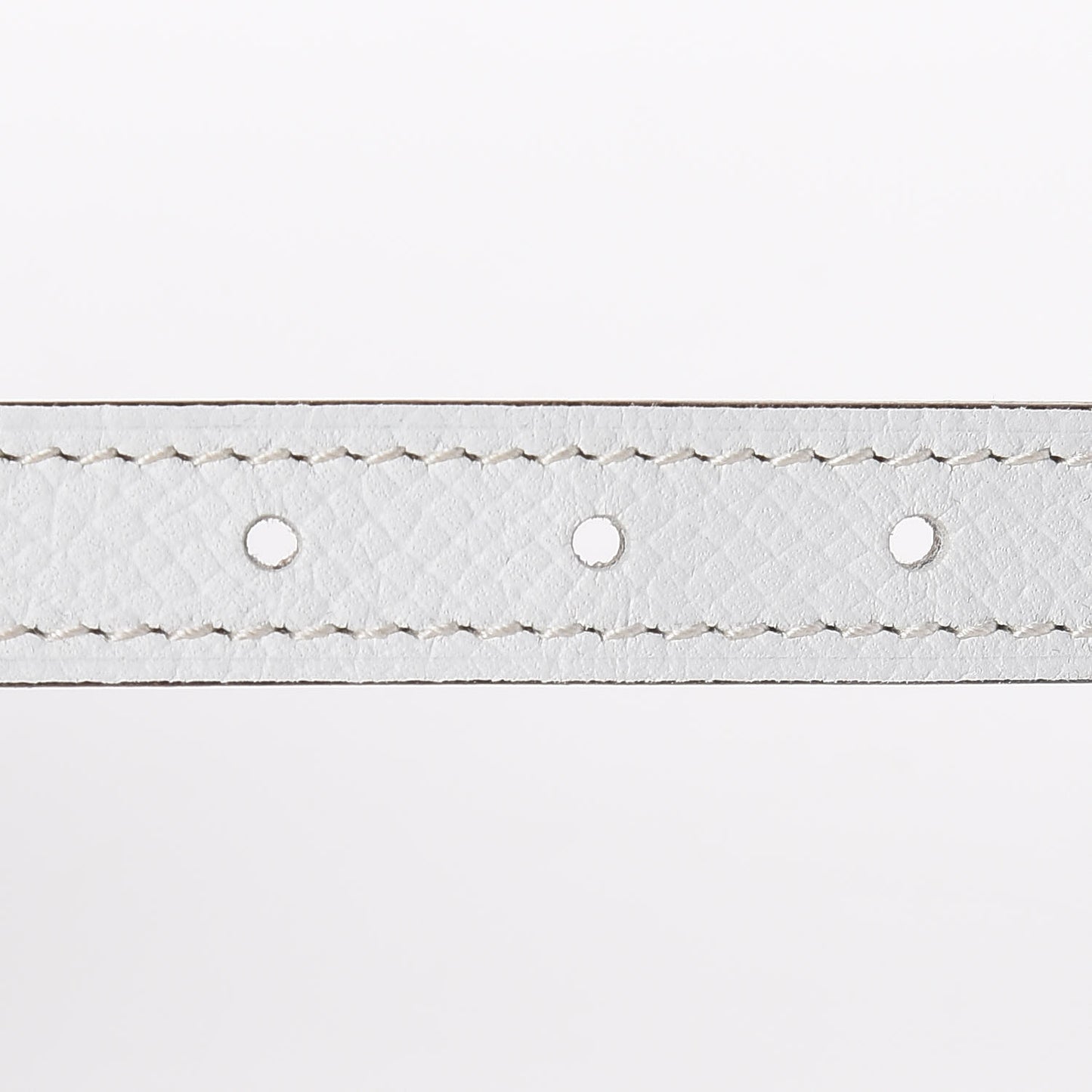 Epsom 13mm Mini Laquee Reversible Belt 75 Blanc Etoupe