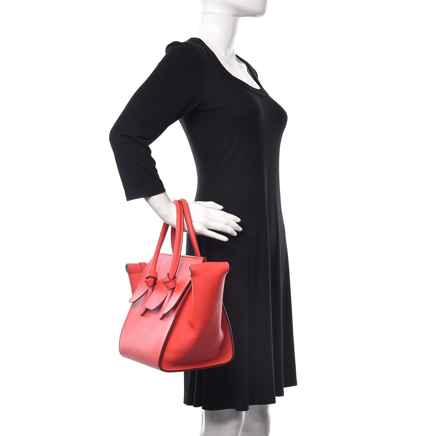 Celine Smooth Calfskin Mini Tie Knot Tote Alizarin 2 of 27
