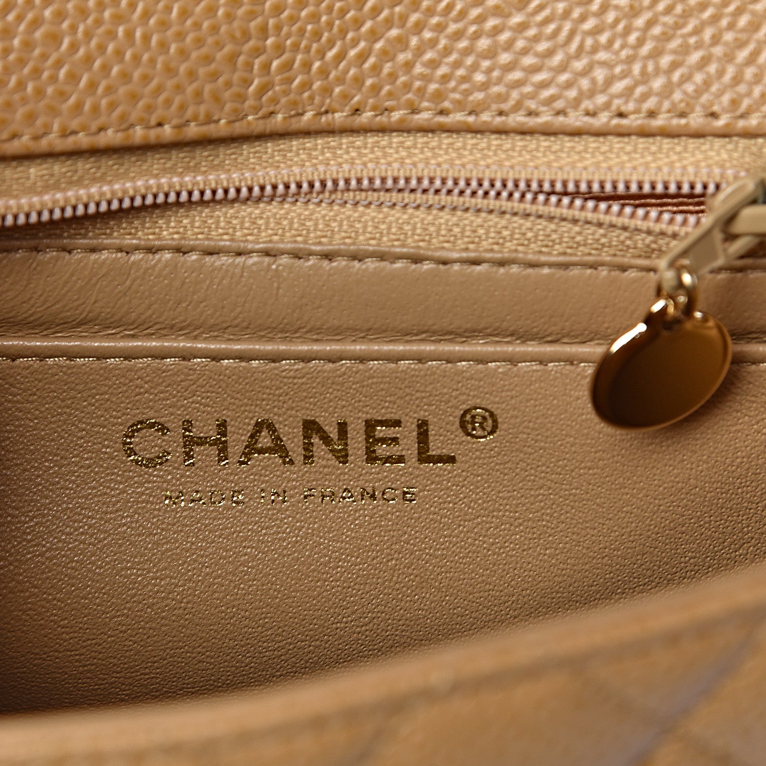 Chanel Caviar Quilted Mini Square Flap Beige 6 of 10