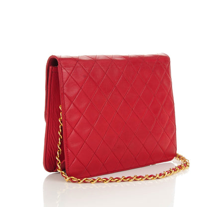 Chanel Lambskin Quilted Shoulder Flap Red 3 of 7