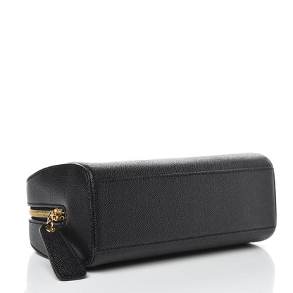 Chanel Grained Calfskin Toiletry Case Black 4 of 9