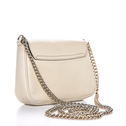 Gucci Pebbled Calfskin Small Soho Flap Crossbody Off White 3 of 7