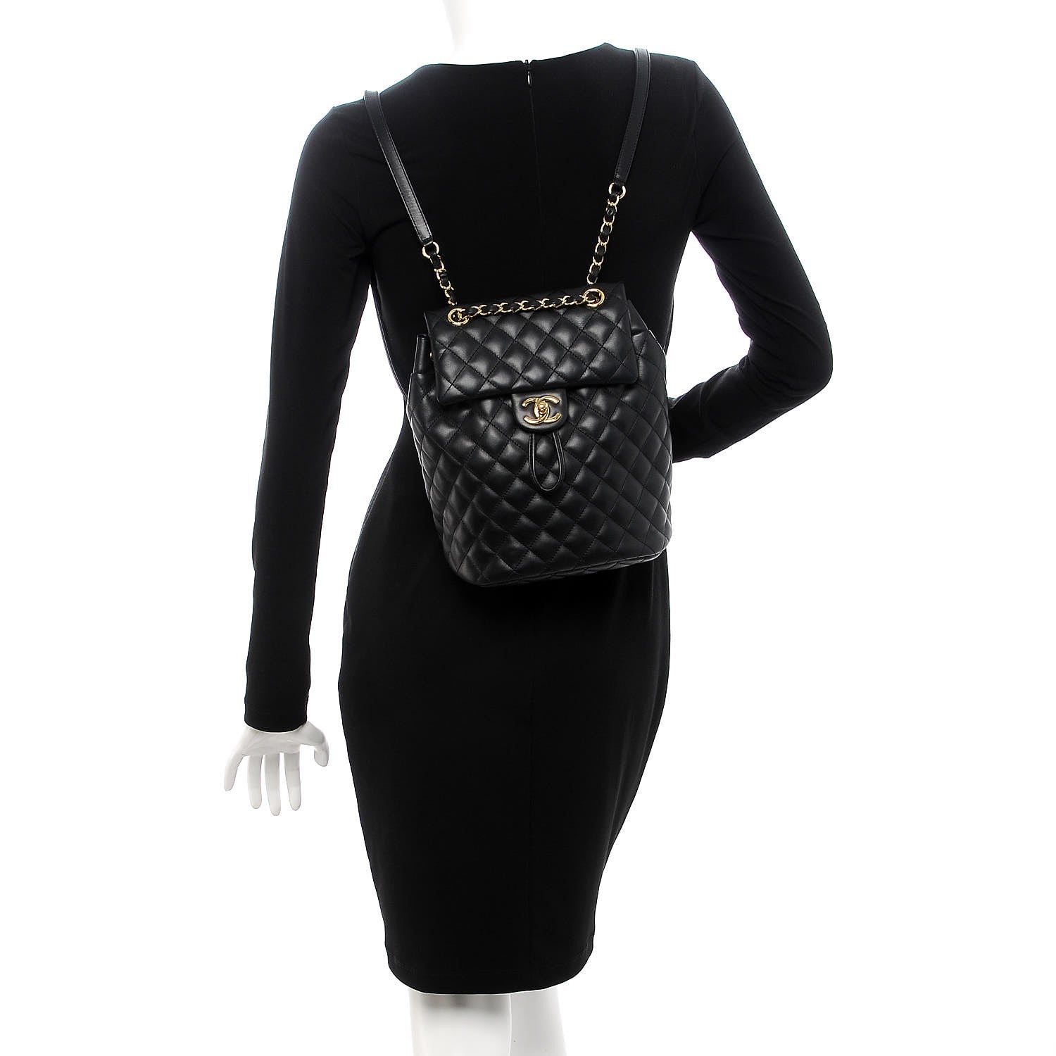 Chanel Lambskin Quilted Small Urban Spirit Backpack Black 2 of 7