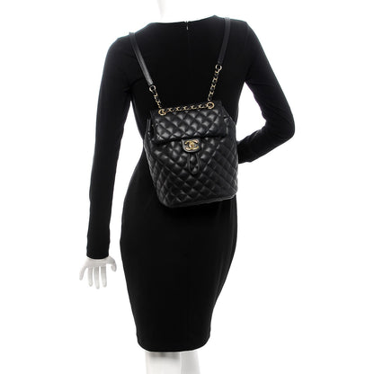 Chanel Lambskin Quilted Small Urban Spirit Backpack Black 2 of 7