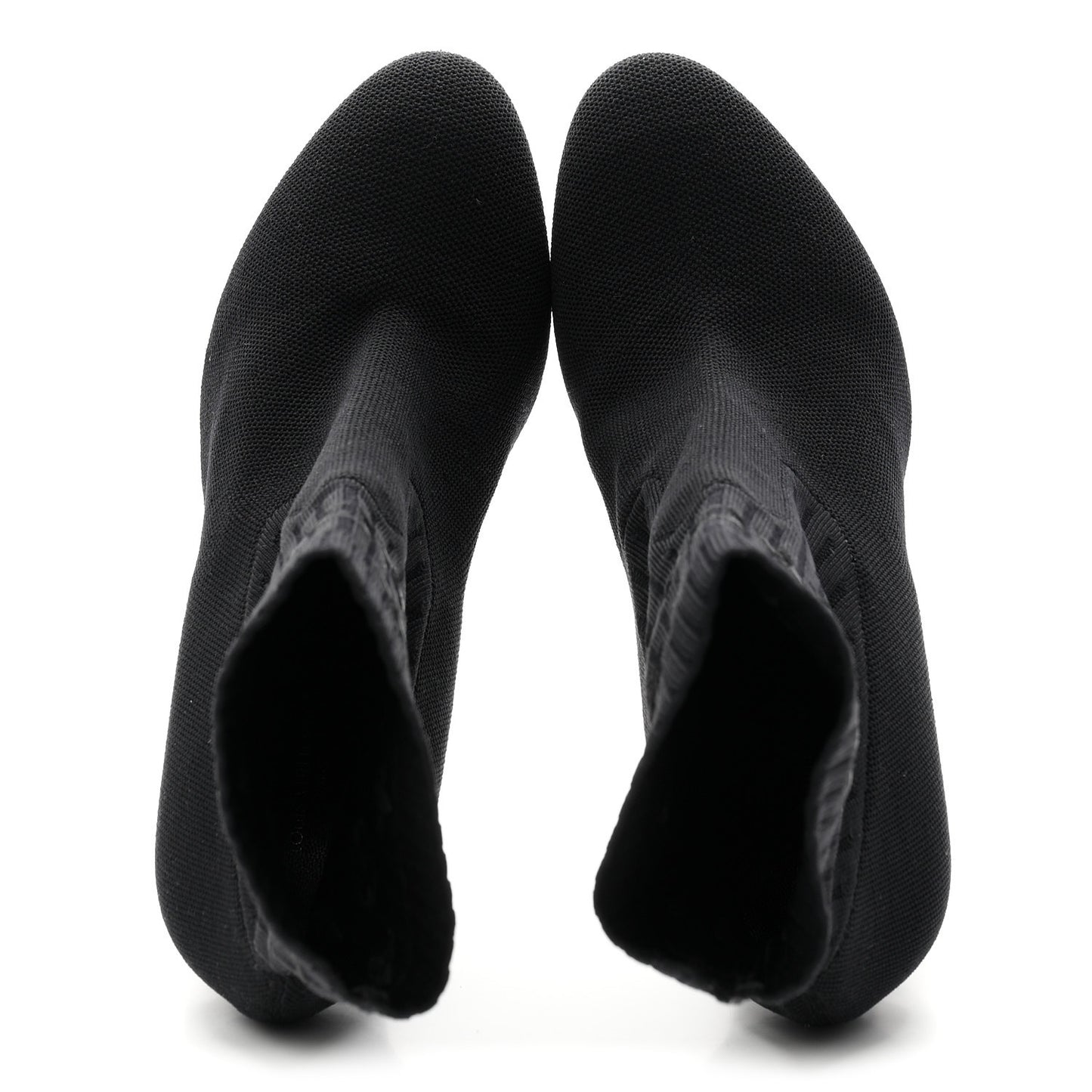 Monogram Stretch Fabric Silhouette Ankle Boots 38 Black