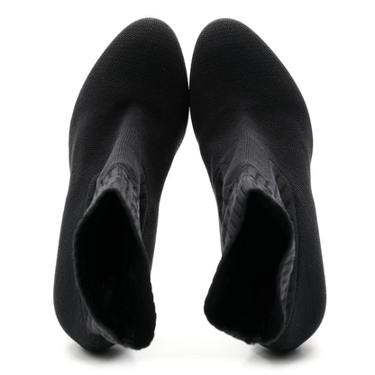 Louis Vuitton Monogram Stretch Fabric Silhouette Ankle Boots 38 Black 2 of 8