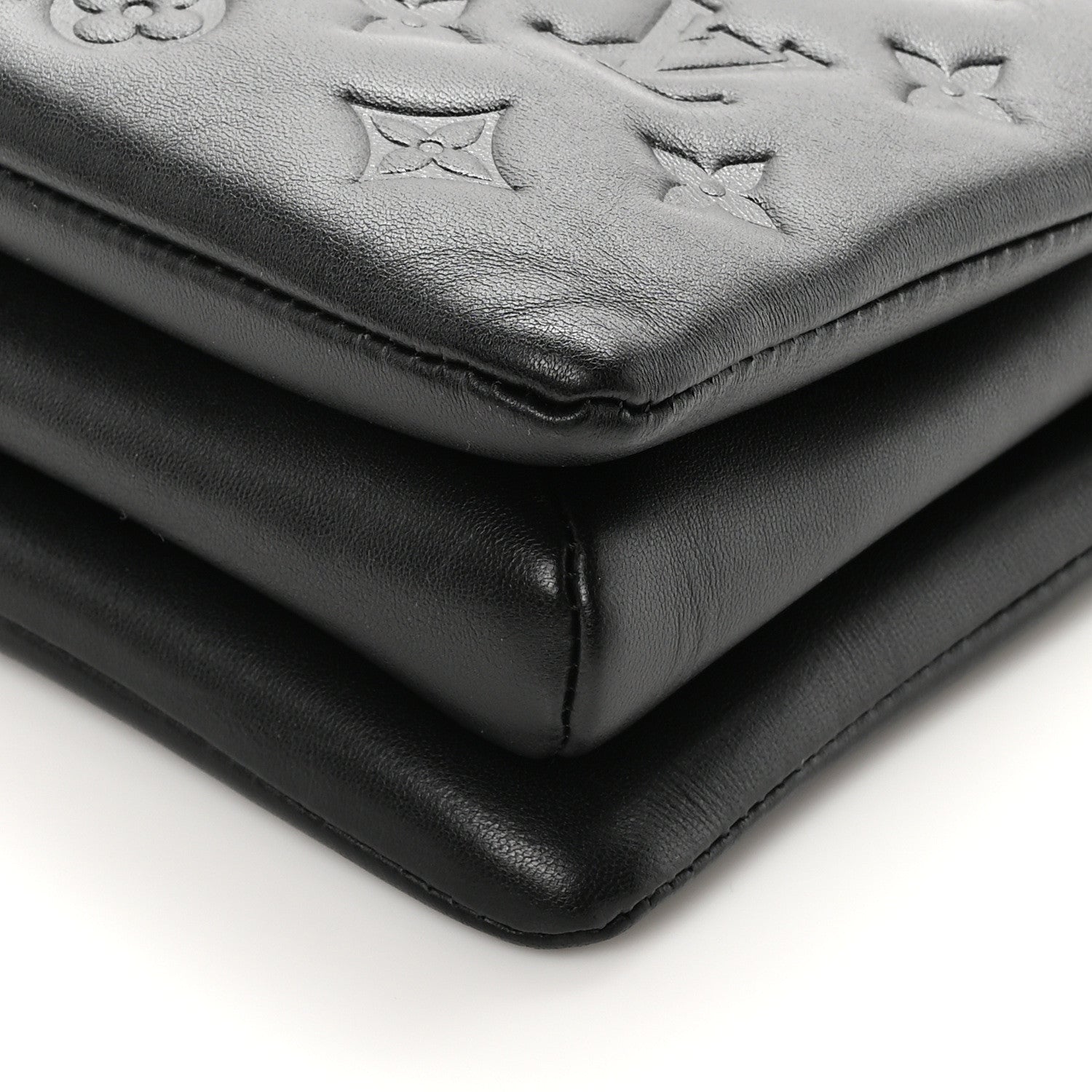 Louis Vuitton Lambskin Embossed Monogram Coussin PM Black 10 of 10
