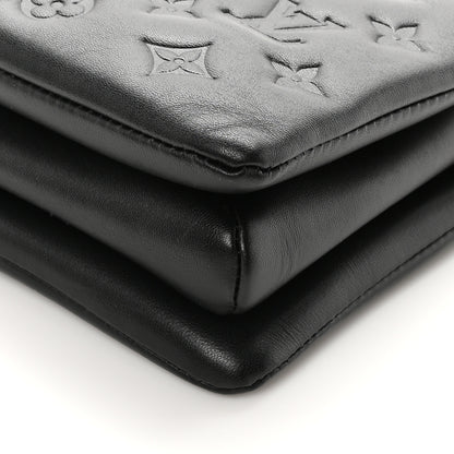 Louis Vuitton Lambskin Embossed Monogram Coussin PM Black 10 of 10
