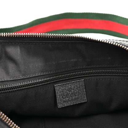 Gucci Monogram Web Medium Half Moon Hobo Black 11 of 11