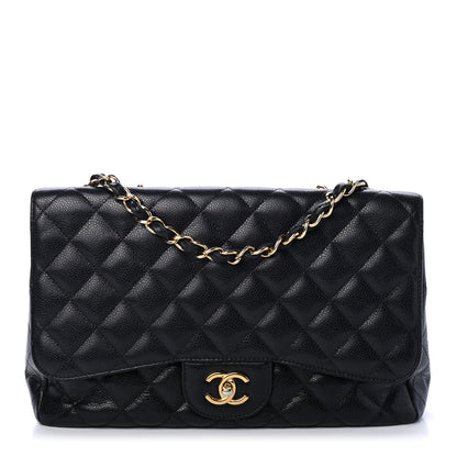 Chanel Caviar Quilted Jumbo Single Flap Black 1 of 4