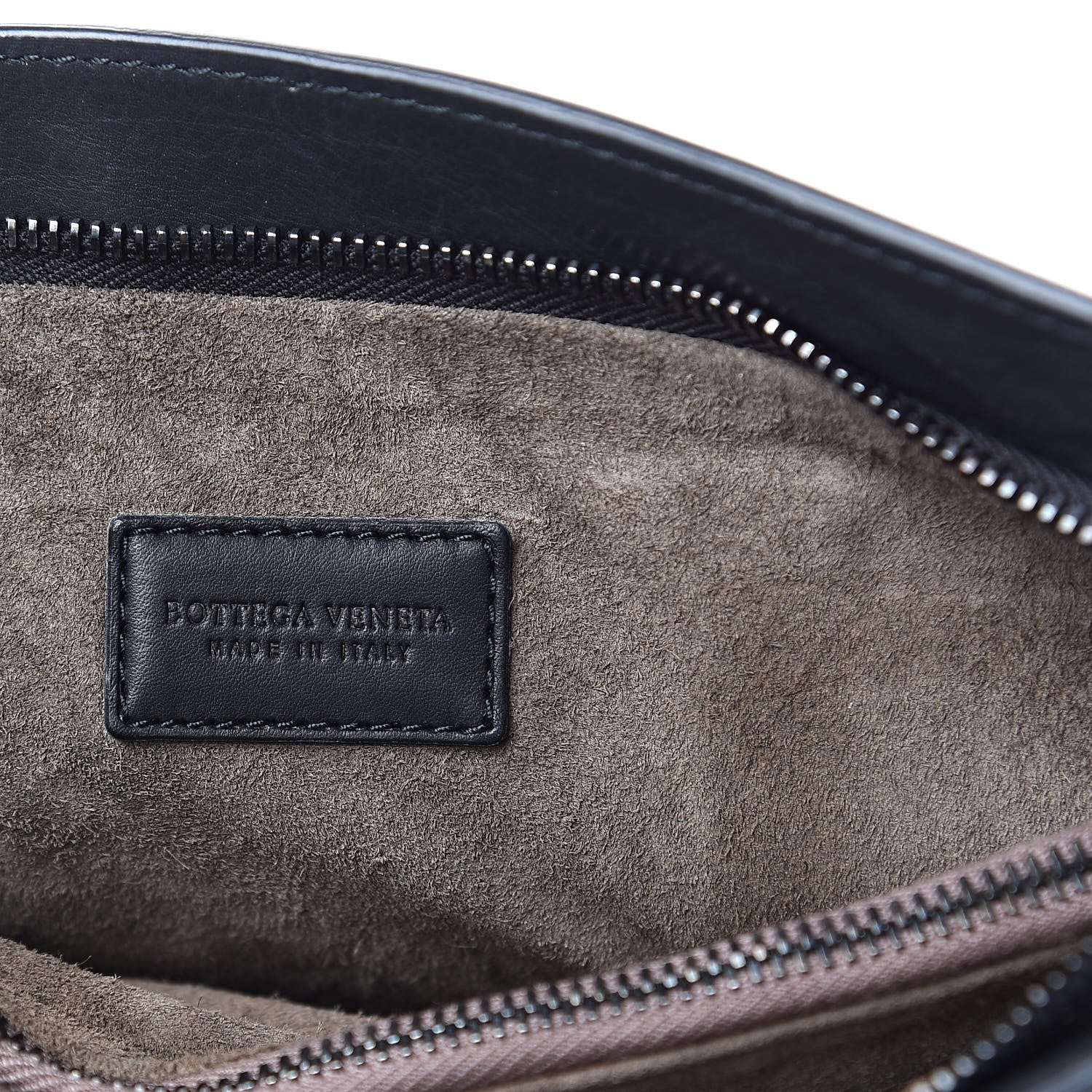 Bottega Veneta Gilded Waxed Leather Pouch Gold Black 6 of 11