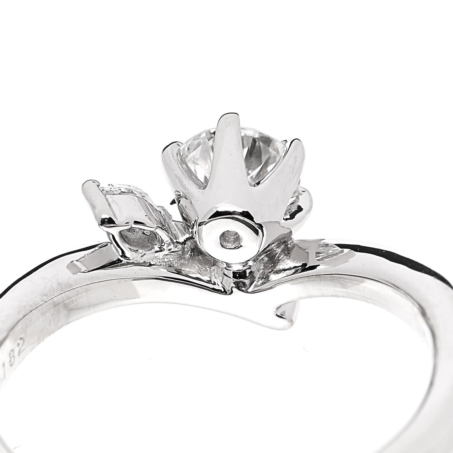 Parker & West by FASHIONPHILE Platinum Diamond .50ctw Round Marquise Cut Pave Ring  53 6.5 6 of 10