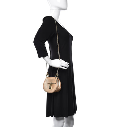 Chloe Metallic Grained Goatskin Nano Drew Shoulder Bag Abstract Gold 2 of 14