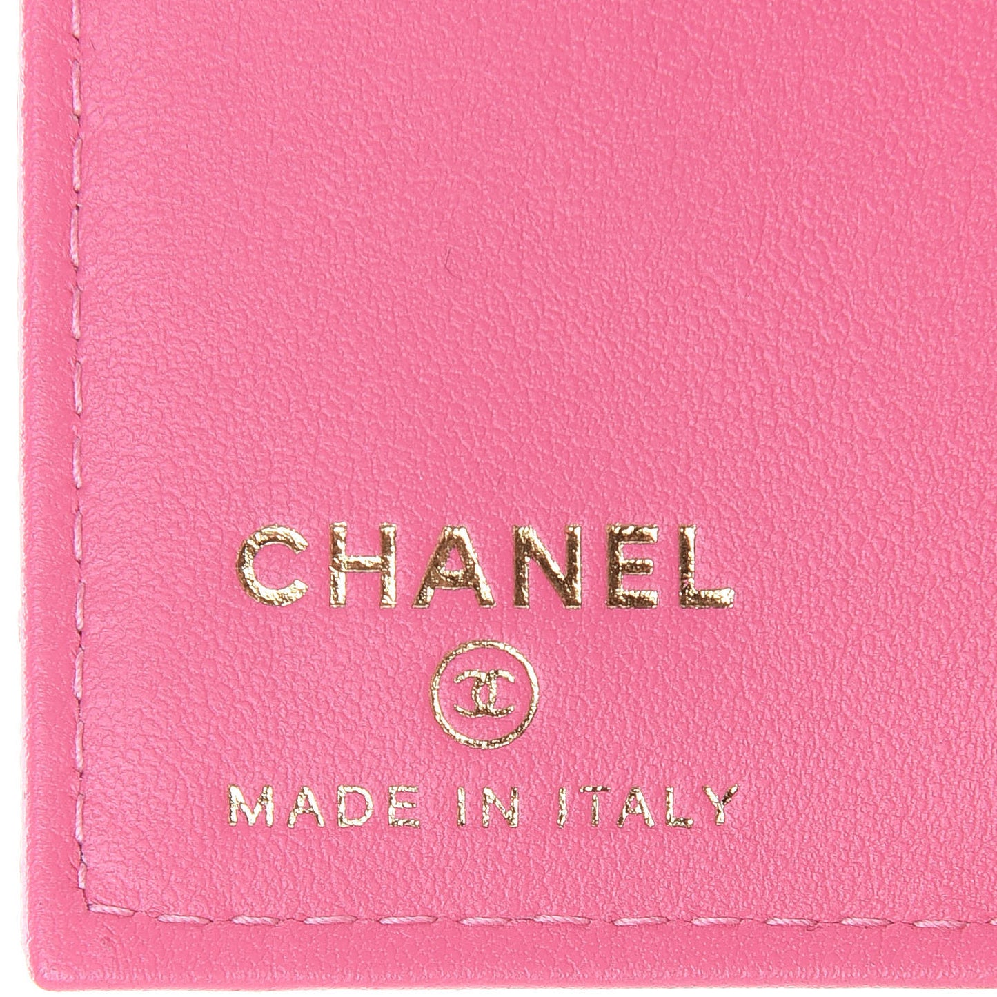 Caviar Quilted Card Holder Wallet Pink