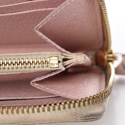 Louis Vuitton Damier Azur Clemence Wallet Rose Ballerine 15 of 18