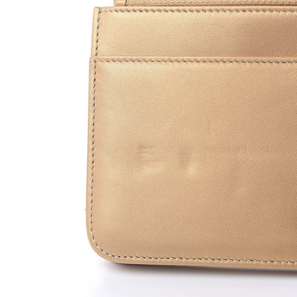 Chanel Metallic Galuchat Stingray Lambskin Boy Wallet On Chain WOC Gold 13 of 15