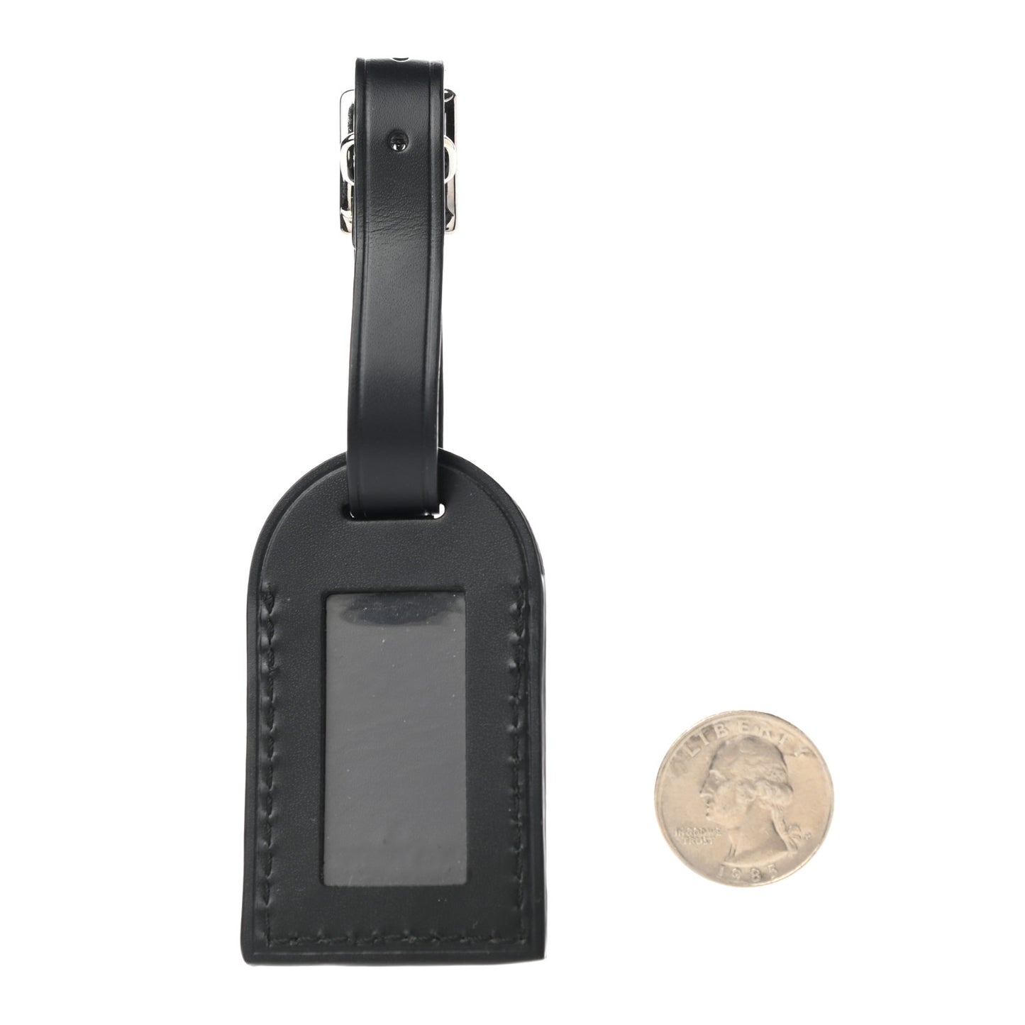 Calfskin Luggage Tag Black