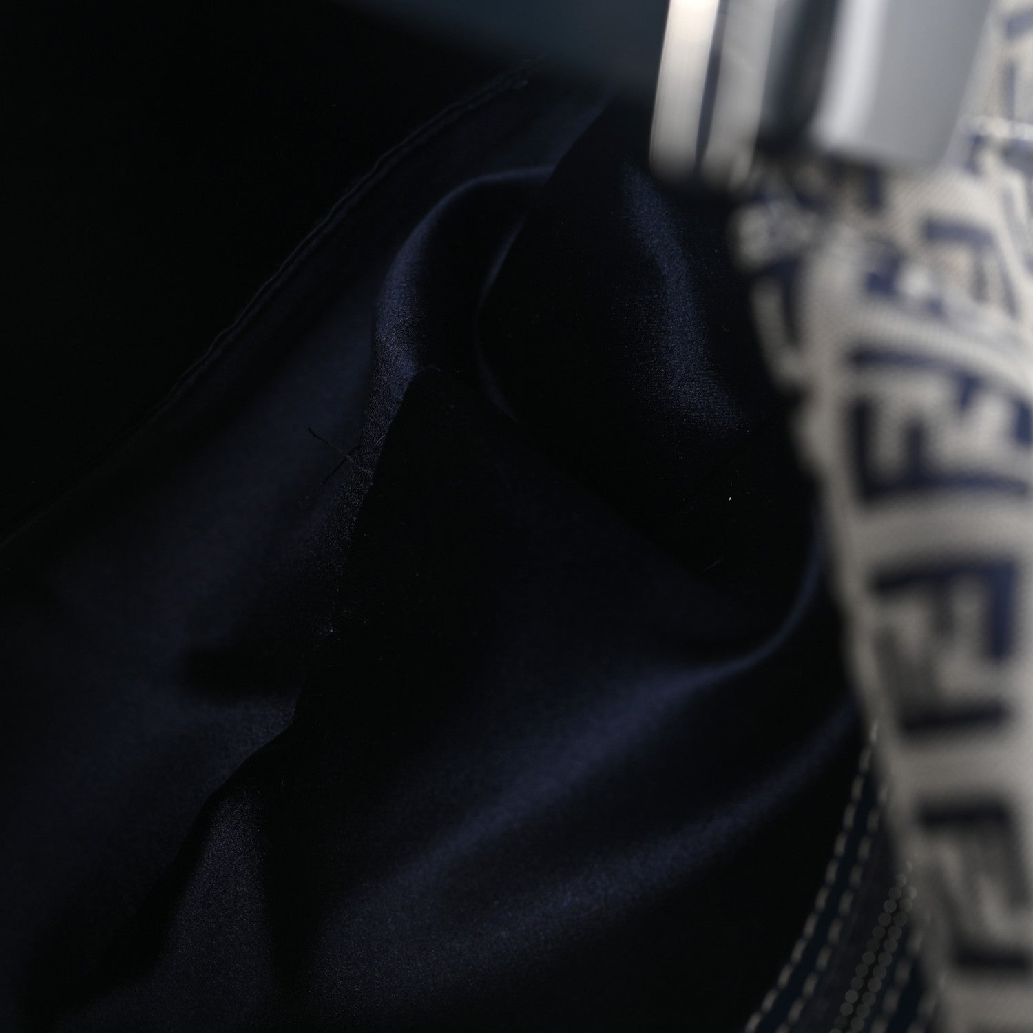 Fendi Zucchino Mama Baguette Navy 10 of 10