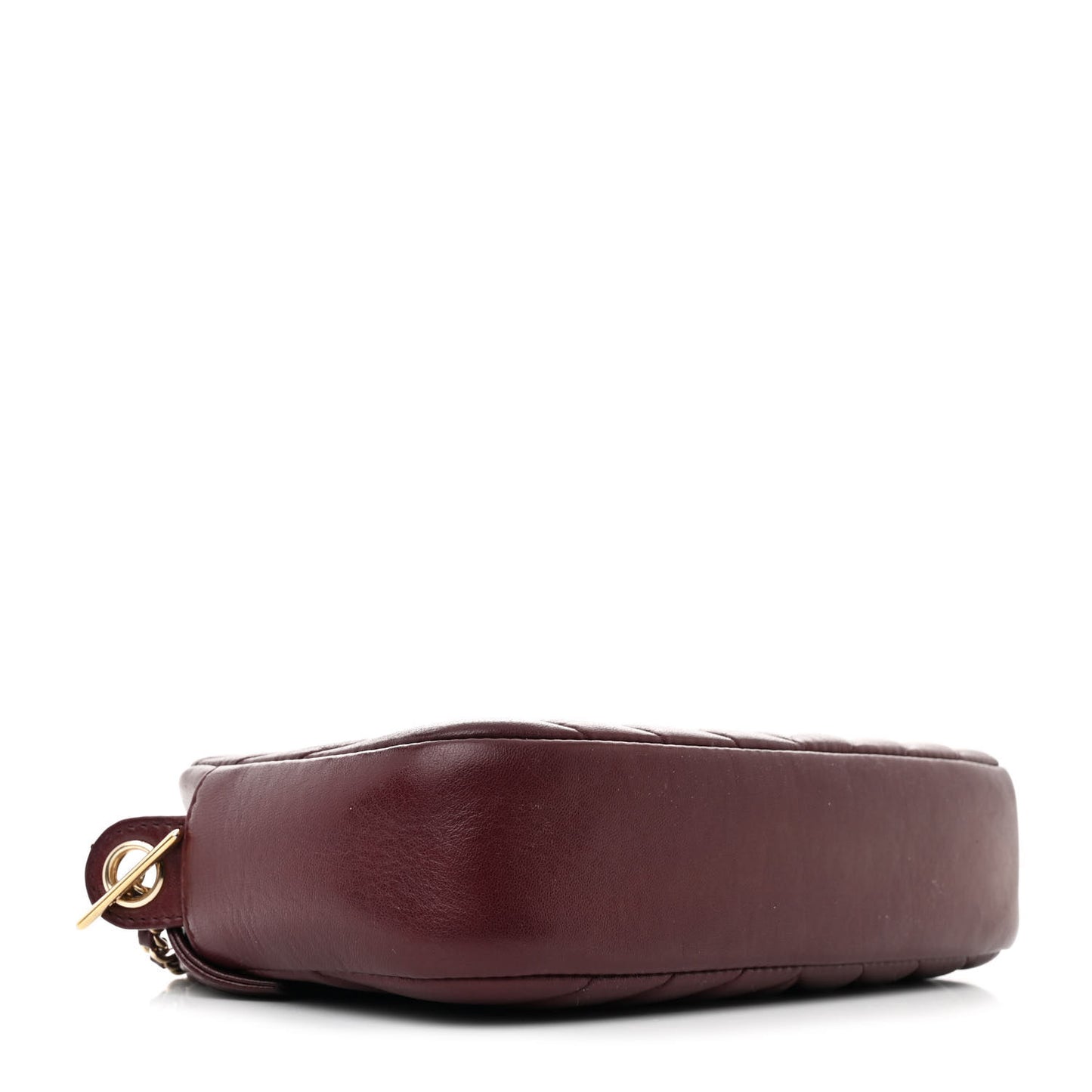 Lambskin Chevron Quilted Camera Case Burgundy