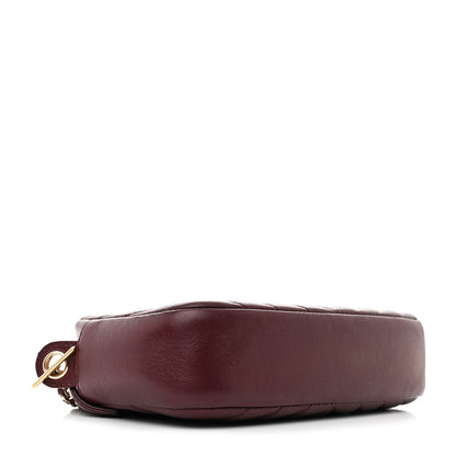 Chanel Lambskin Chevron Quilted Camera Case Burgundy 4 of 10