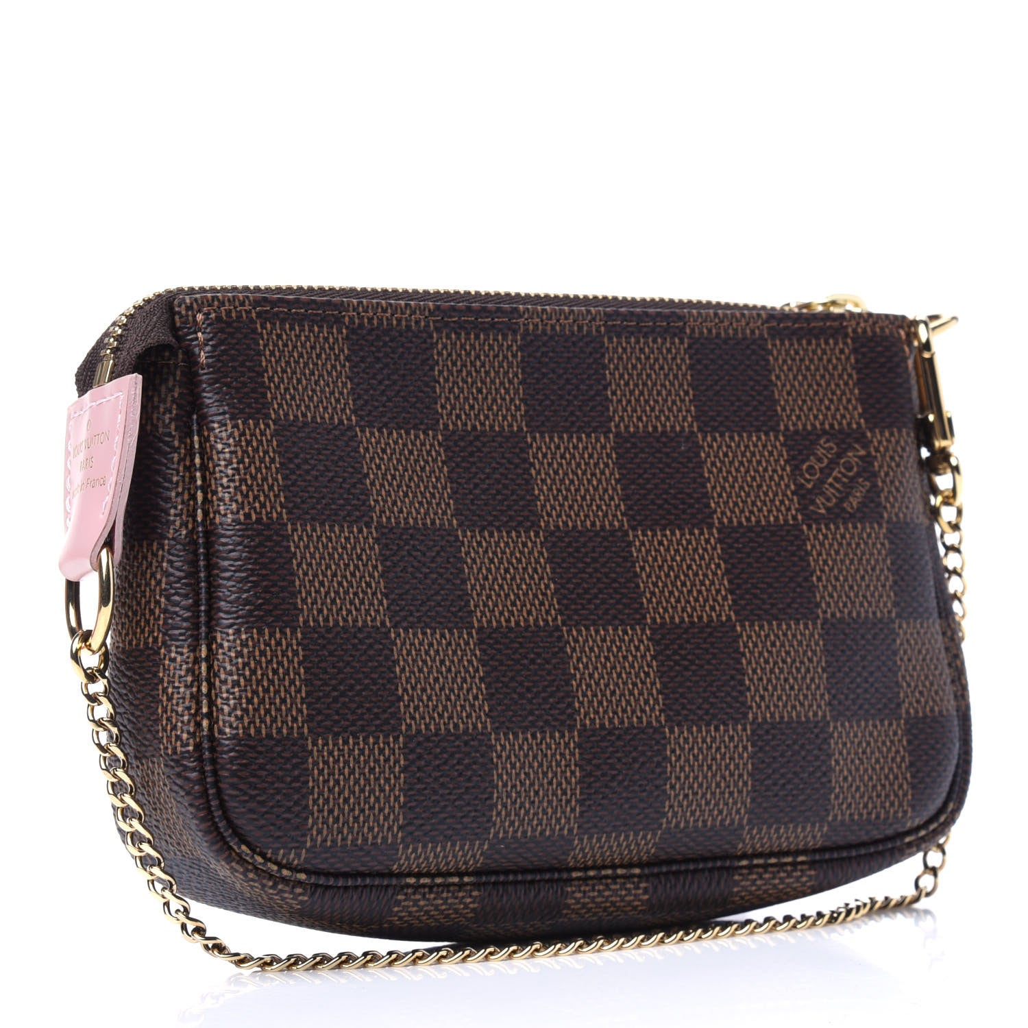 Louis Vuitton Damier Ebene 2020 Christmas Animation Big Wheel Mini Pochette Accessories Rose Ballerine 2 of 3