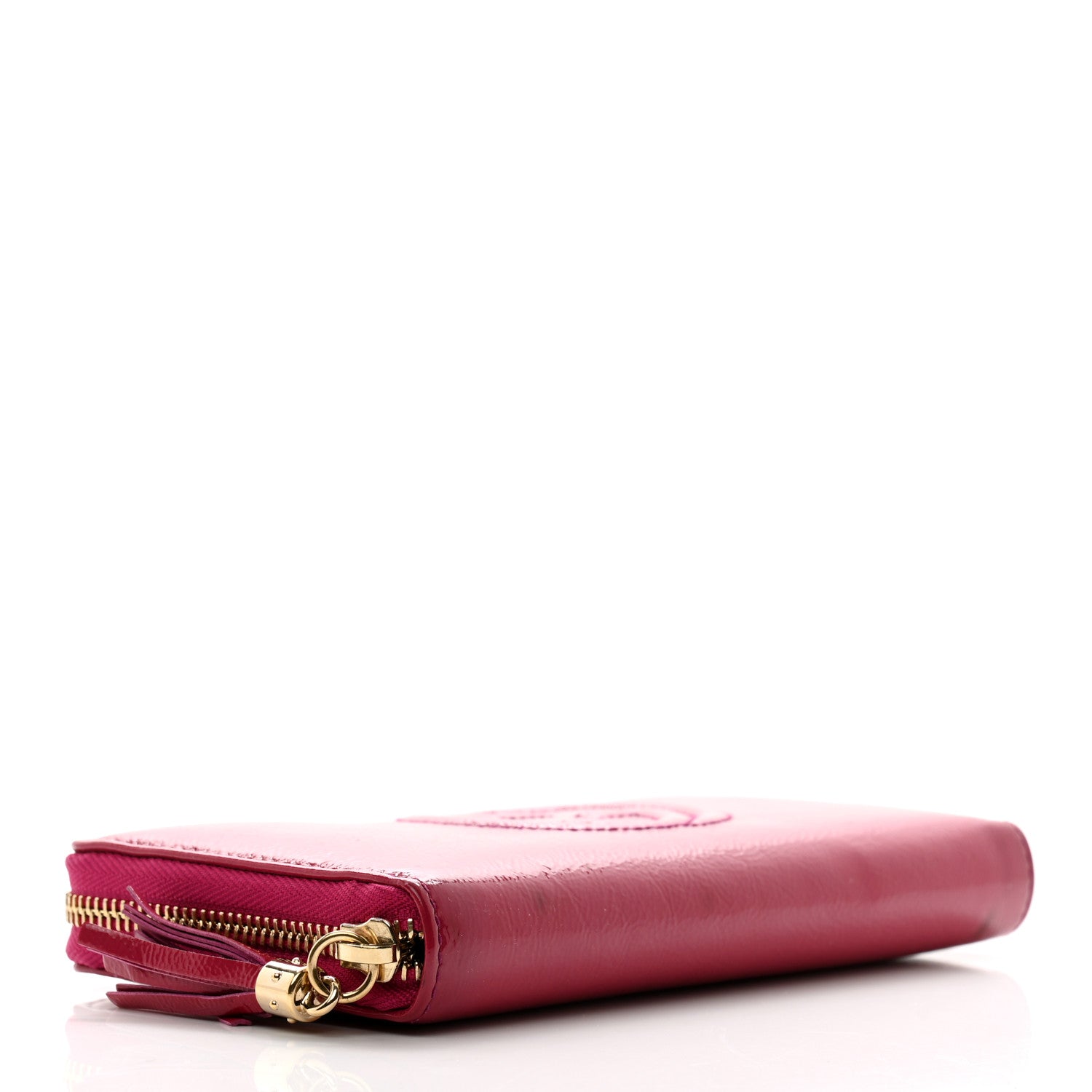 Gucci Patent Soho Zip Around Wallet Bright Bougainvillea 4 of 11