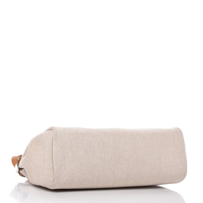 Hermes Toile Vache Calfskin Herbag 30 PM Black Natural 5 of 10
