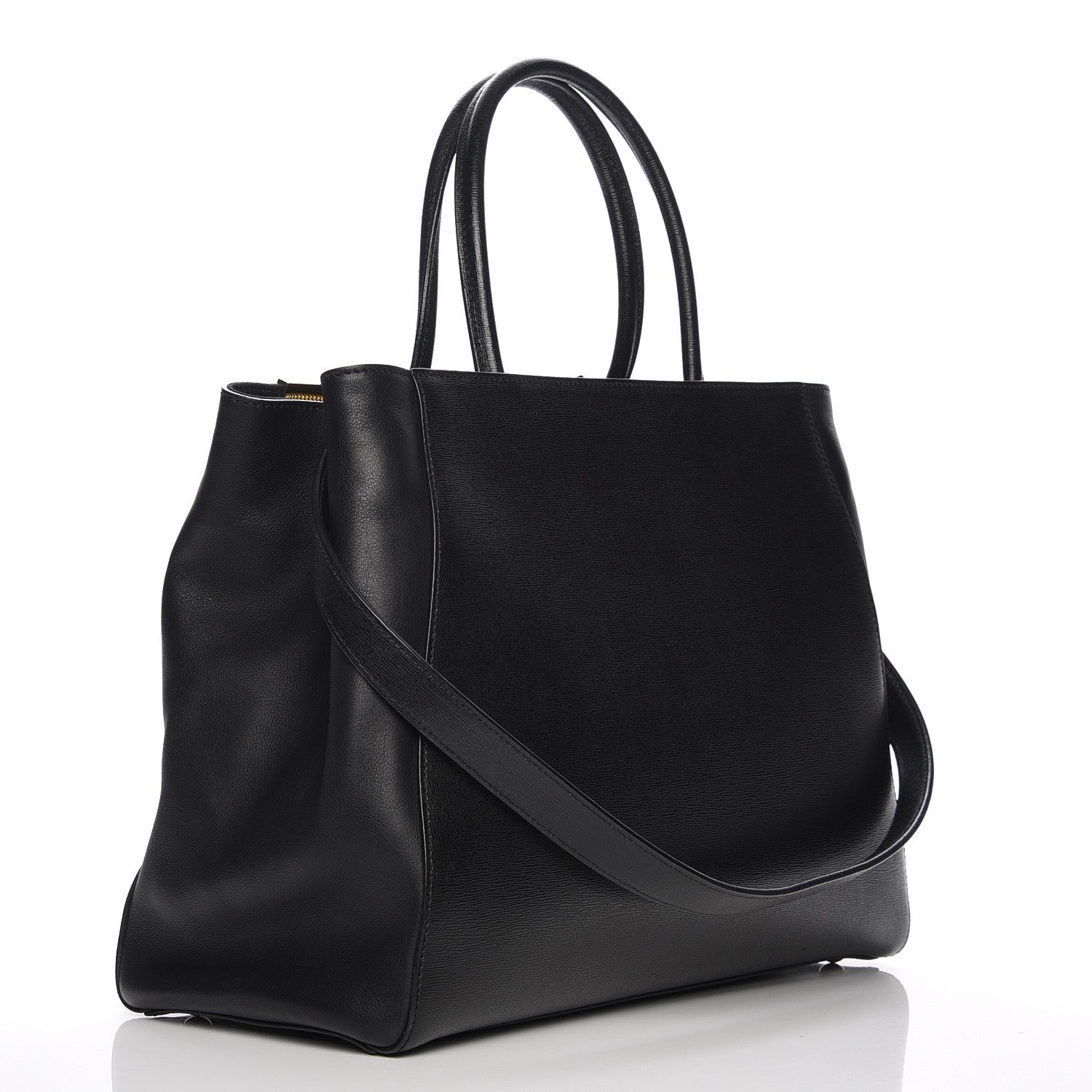 Fendi Vitello Elite Regular 2Jours Tote Black 4 of 9