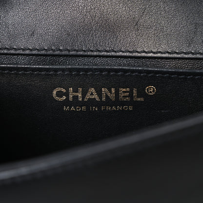 Chanel Calfskin Chevron Quilted Small Boy Flap Black 6 of 11