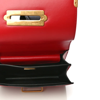 Prada City Calfskin Saffiano Cahier Bag Fuoco Black 5 of 10