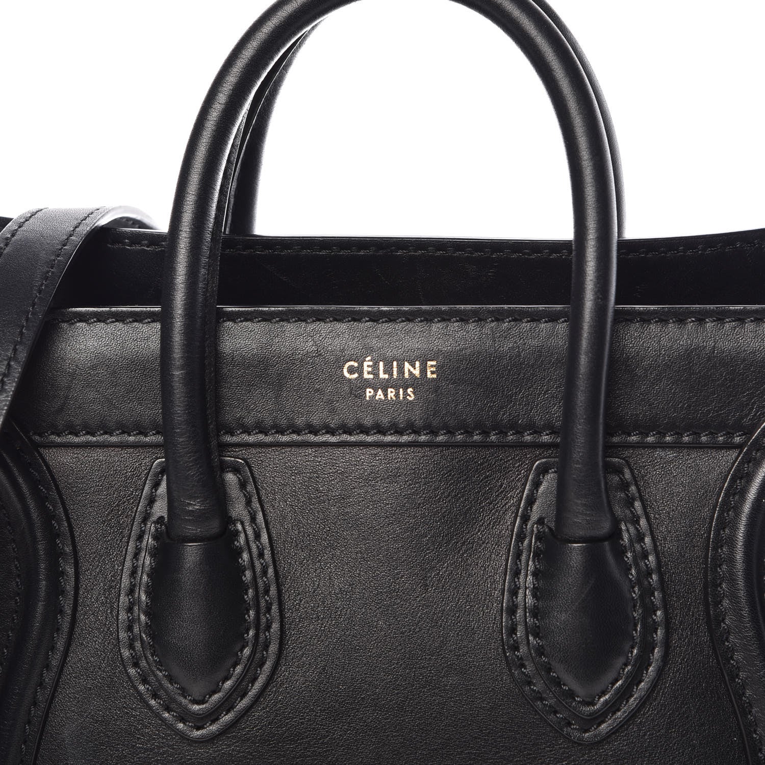 Celine Smooth Calfskin Nano Luggage Black 9 of 13