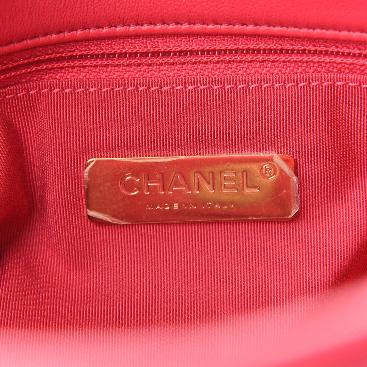 Goatskin Quilted Large Chanel 19 Flap Dark Pink
