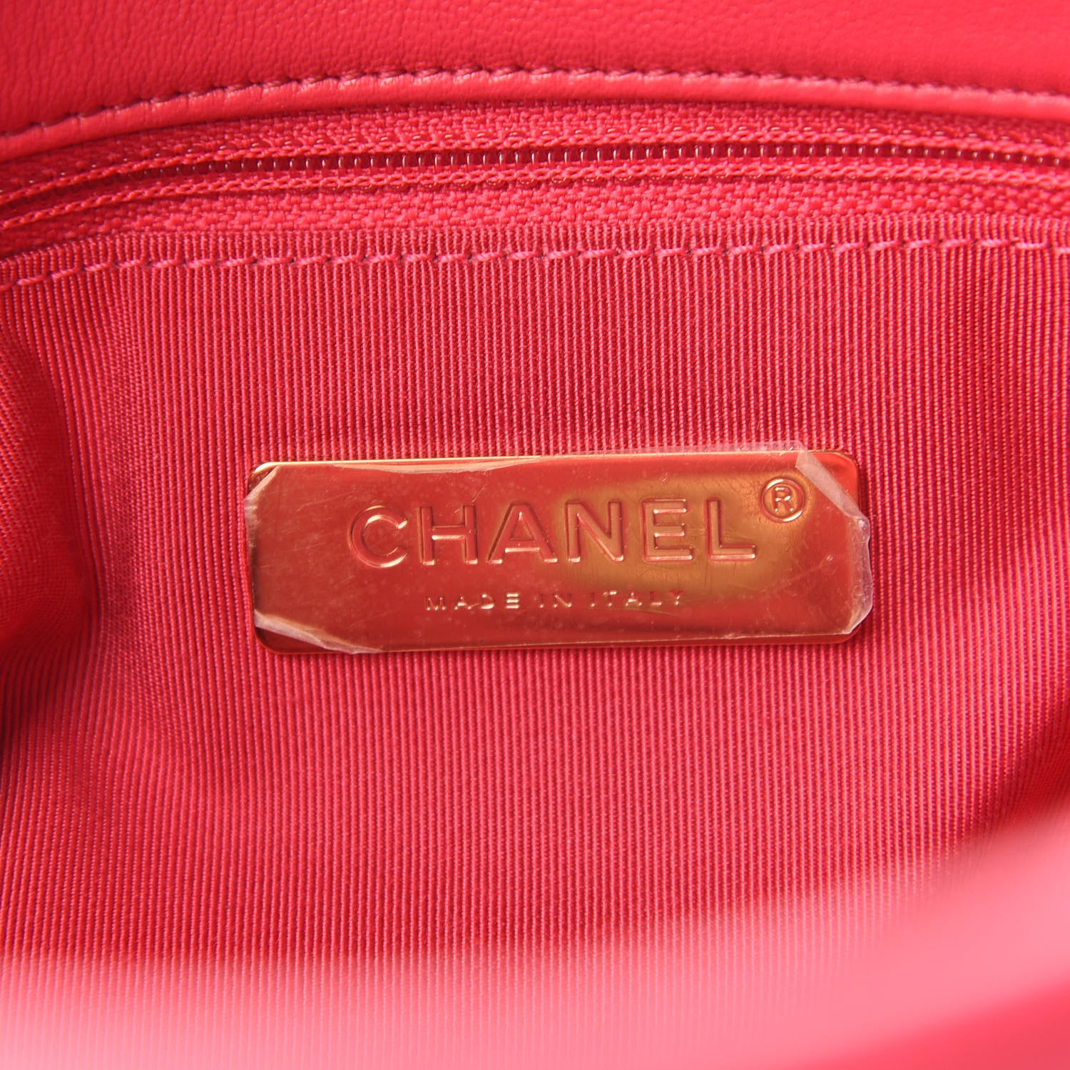 Chanel Goatskin Quilted Large Chanel 19 Flap Dark Pink 5 of 8