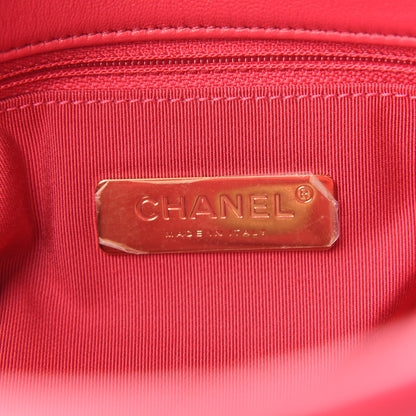 Chanel Goatskin Quilted Large Chanel 19 Flap Dark Pink 5 of 8