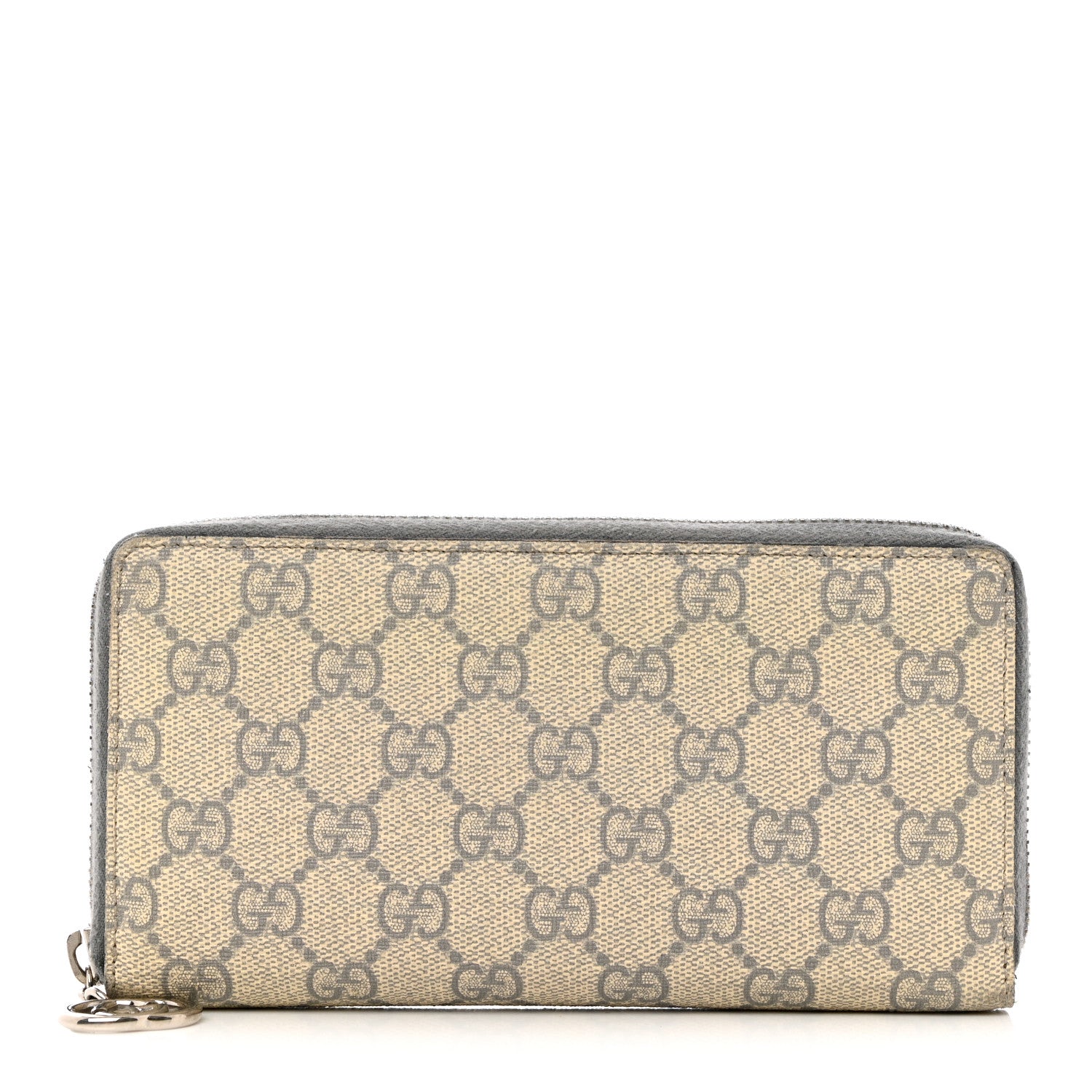 Gucci GG Supreme Monogram GG Pierce Zip Around Wallet Ecru Grigio 1 of 10
