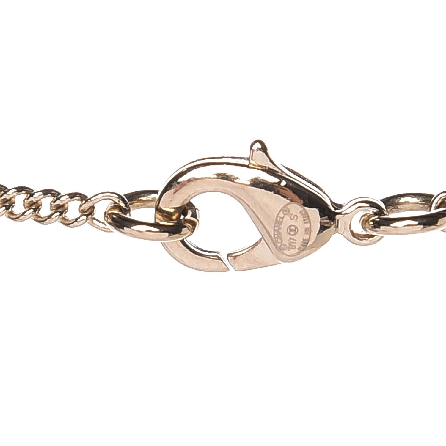 Chanel Crystal CC Necklace Light Gold 5 of 6