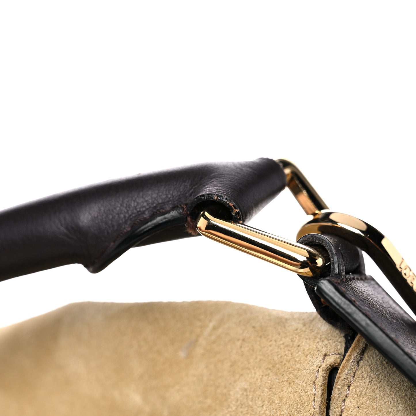 Suede Medium Puzzle Bag Gold
