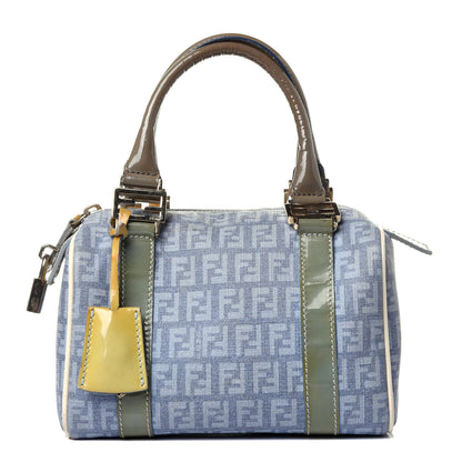 Fendi Zucchino Patent Mini Forever Boston Celeste Grigio Lunai Multicolor 1 of 11