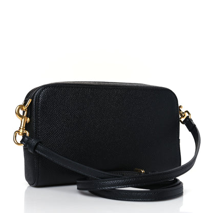 Christian Dior Grained Calfskin Caro Double Pouch Black 3 of 9